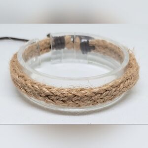 Men's bracelet braided rope brown‎ new e51